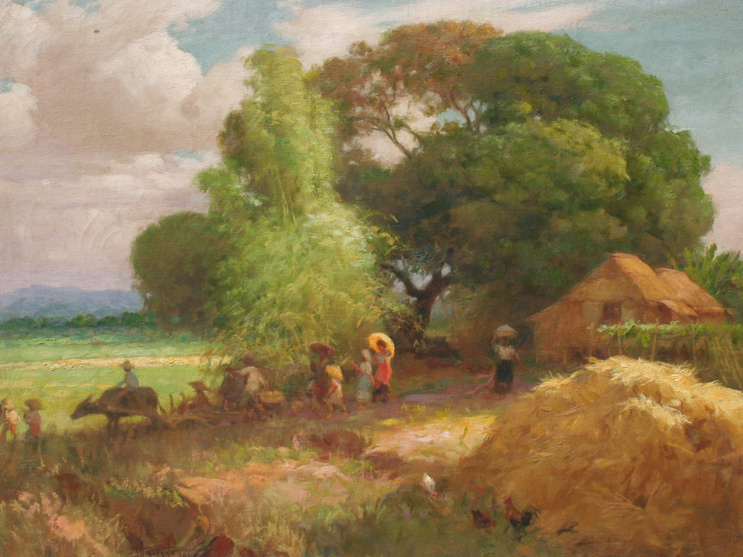 Picture of Farm Land painted by Fernando Amorsolo
